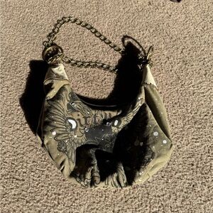 Stylish Olive Green Chain Strap Bag